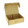 CAJAS DE CARTON KRAFT MICROCANAL MEDIO MENU 2 DIVISIONES