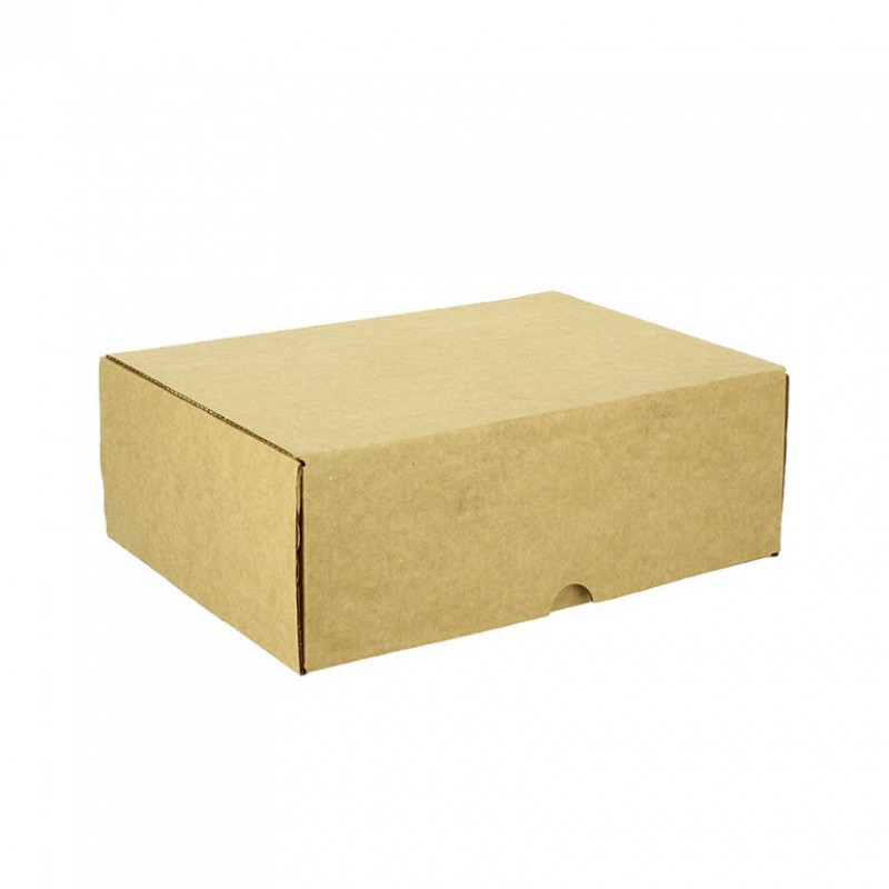 CAJAS DE CARTON KRAFT MICROCANAL MEDIO MENU 2 DIVISIONES