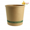 RECIPIENTE DE CARTONAGEM ECO KRAFT COM TAMPA PARA SOPAS E GELADOS 750ML