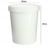 Pote de cartão branco com tampa (960ml). até o fim do estoque
