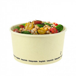 ENVASE PARA ENSALADAS EN FIBRA DE BAMBU COMPOSTABLE 1000ML