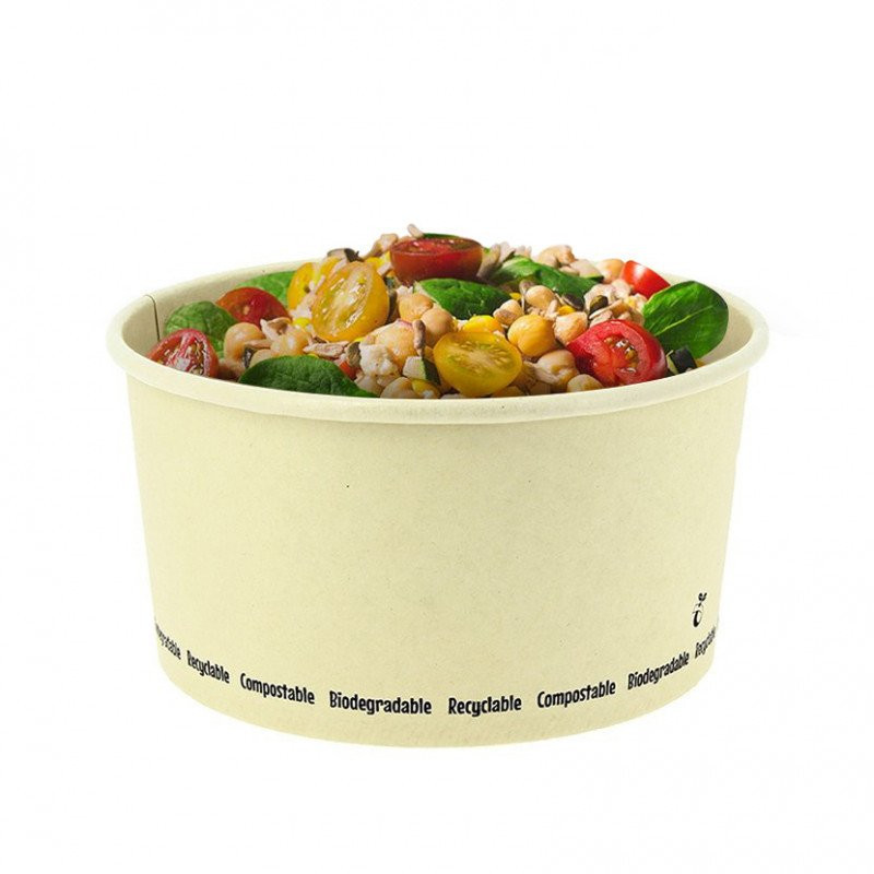 Contenitori compostabili per insalata in fibra di bambù (1000ml) Contenitori compostabili per insalata in fibra di bambù (1000ml)