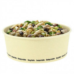 Compostable bamboo fiber salad container (1300ml)