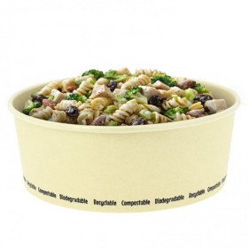 Envase para ensaladas en fibra de bambú compostable (1300ml)