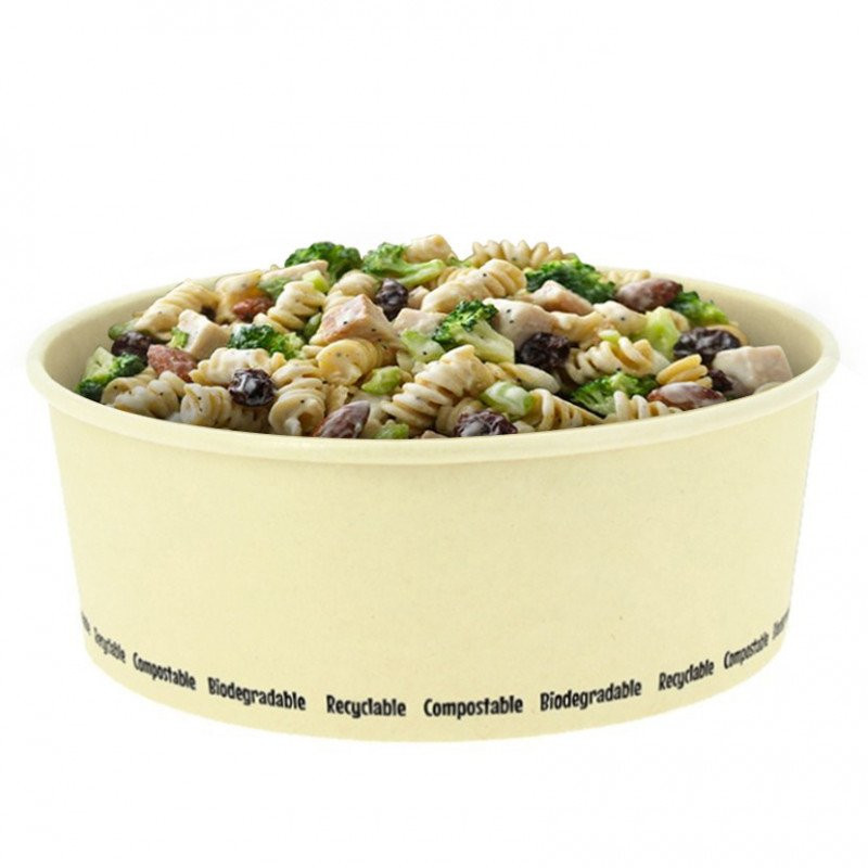 Contenitore compostabile per insalata in fibra di bambù (1300ml) Contenitore compostabile per insalata in fibra di bambù (1300ml)