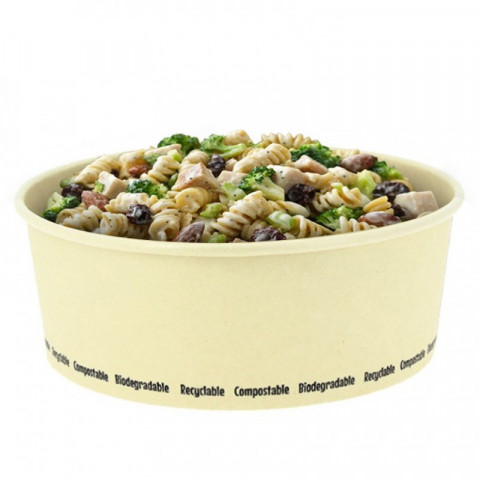 Contenitore compostabile per insalata in fibra di bambù (1300ml)