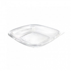 Tigela de salada quadrada transparente para animais de estimação 550cc (19 onças)