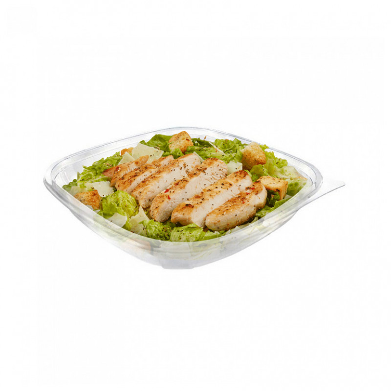 Tigela de Salada Quadrada Pet Transparente 750cc
