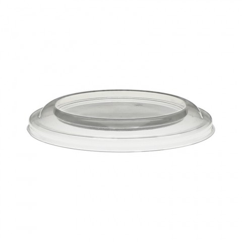 Tapa plana PET para tarrina tripot transparente