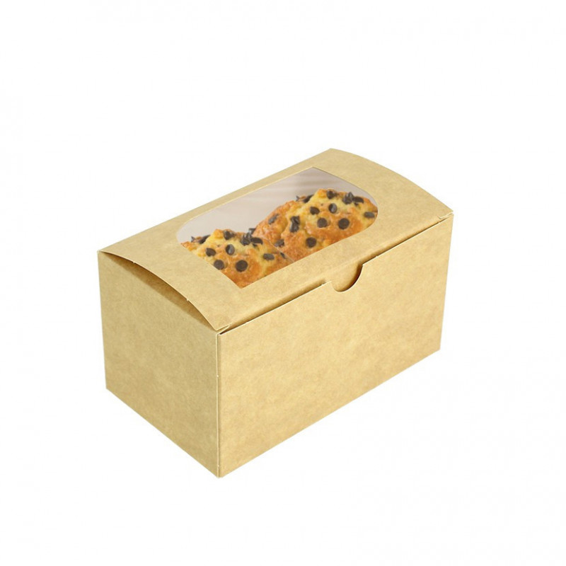 Caja kraft con ventana 10x4cm - SWEETKOLOR