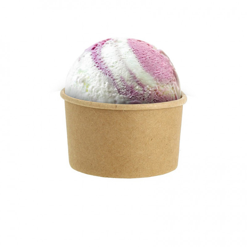 Potes de sorvete de cartão kraft (80ml)