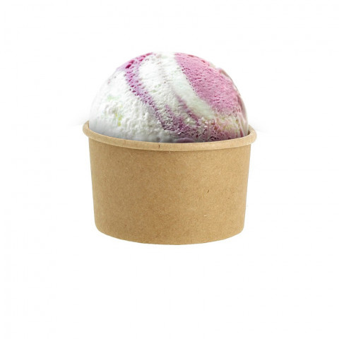 Potes de sorvete de cartão kraft (80ml)