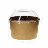 PET dome lid for ice cream tub (9.4Ø)