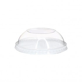 PET dome lid for ice cream tub (7.7Ø)