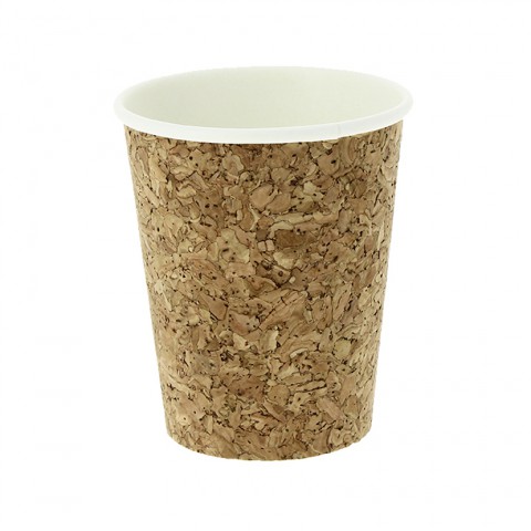 Tasse à café compostable en carton et liège à emporter