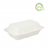 White rectangular fiber container with lid (1000cc)