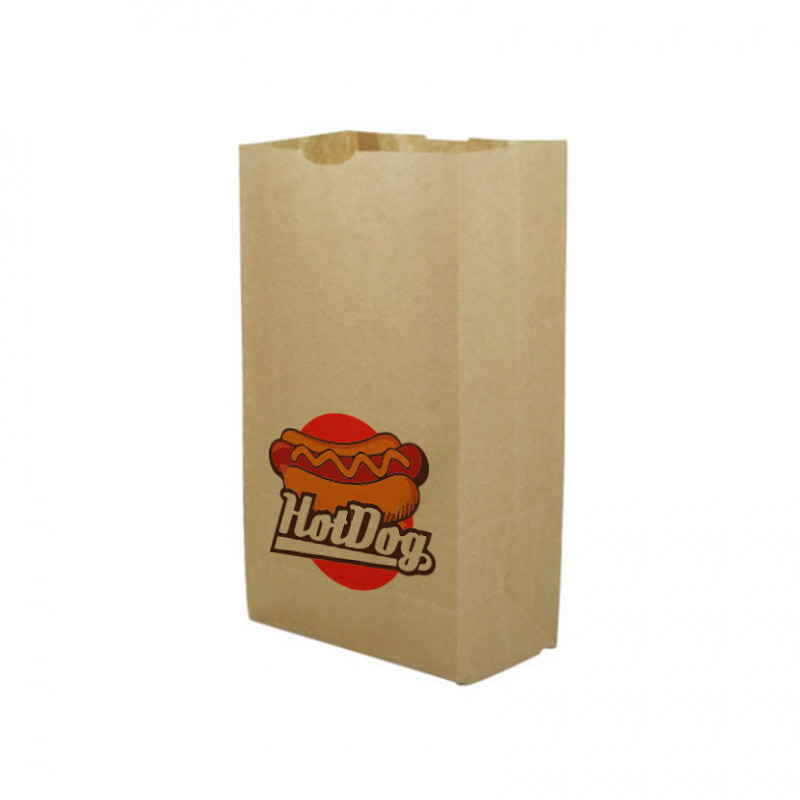 Bolsa Papel Kraft Sin Asas (20,5+15x40cm) Impresa 1 Cara Color Bolsa Papel Kraft Sin Asas (20,5+15x40cm) Impresa 1 Cara Color