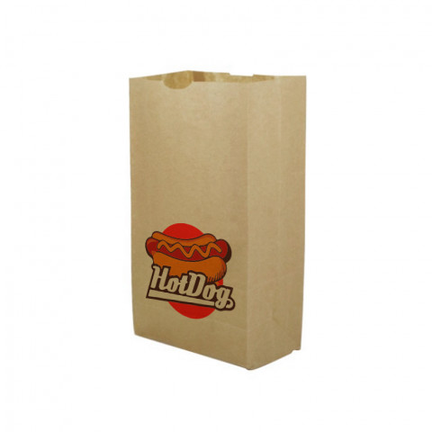 Bolsa Papel Kraft Sin Asas (20,5+15x40cm) Impresa 1 Cara Color
