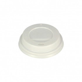 Couvercle en verre kraft de voyage blanc (7Ø)