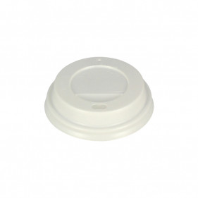 White travel kraft vending glass lid (7Ø)