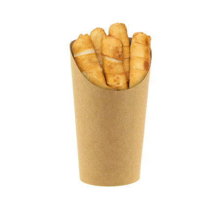 Copo de papelão Kraft para waffles, batatas fritas e wraps (16 Oz)