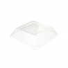 Plastic lid square fiber dish 16cm