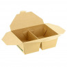Boîtes en carton kraft à 2 compartiments (1300cc)