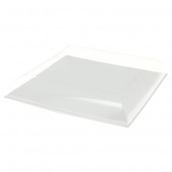 Plastic lid square fiber dish 20cm