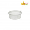 Reusable PP tub with hinged lid for sauces (60ml)