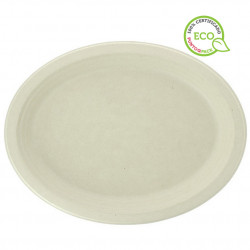 Platos de caña de azúcar Ovalado Grande 31x24. HASTA FIN DE STOCK