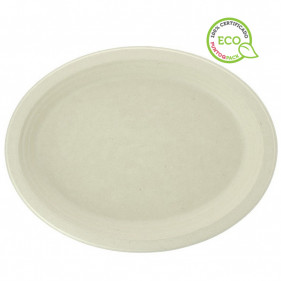 Large Oval Sugar Cane Plates 31x24