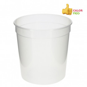 PP reusable translucent circular container (1000cc)