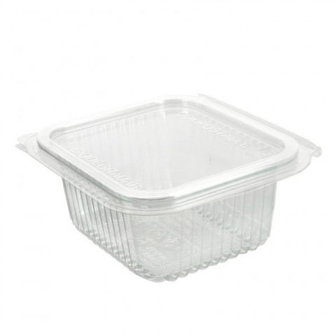 Envases PLA transparente con tapa 370cc. HASTA FIN DE STOCK