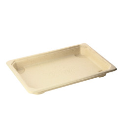 Bandeja sushi compostable con tapa (18,6x13x4cm) | PuntoQpack