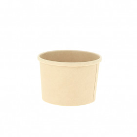 Envase cartón ECO bambú para sopas y caldos con tapa (235ml). Hasta fin de stock