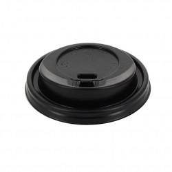 Black anti-spill lid for coffee glass (8Ø)
