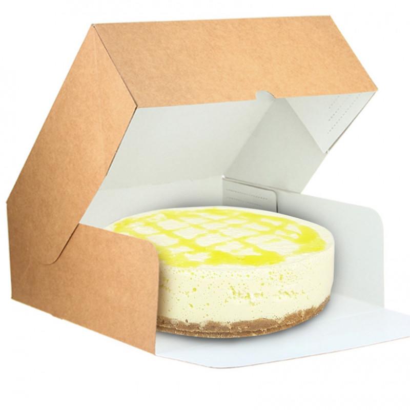 Boîte à gâteaux kraft avec ouverture frontale (32x32x10 cm)