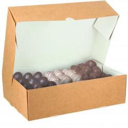 Caixa Kraft para biscoitos e doces (27 x 17 x 7cm)