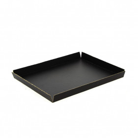 Cardboard tray with wings and matt black (26 x 22 x 2cm)