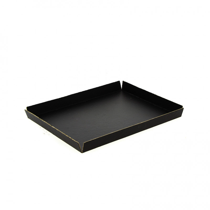 Cardboard tray with wings and matt black (22 x 17 x 2cm)