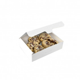 Caja de cartón blanca galletas y pastas (18x13,5x5,5cm)