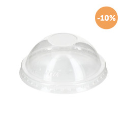 Tapa cúpula sin agujero para tarrina 120ml (7,7Ø)