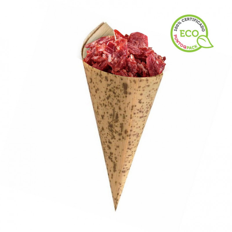 Cones de bambu para catering premium 17cm de altura. ATÉ FIM DE ESTOQUE