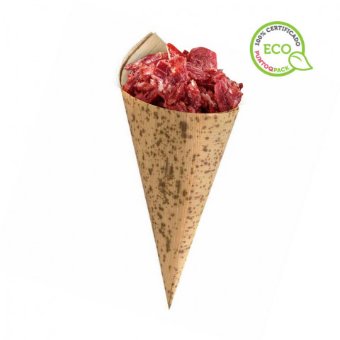 Cones de bambu para catering premium 17cm de altura. ATÉ FIM DE ESTOQUE
