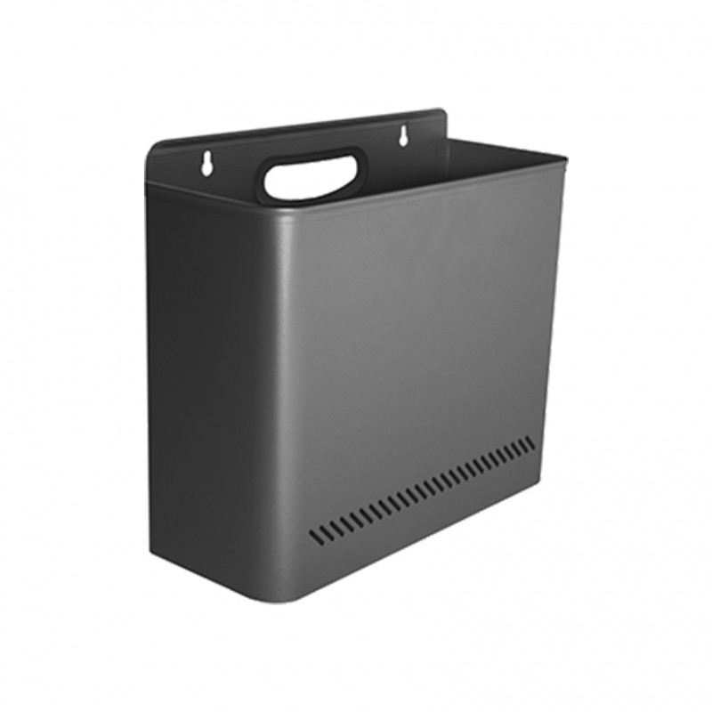 WALL BIN 11 L. BLACK METAL WALL BIN 11 L. BLACK METAL