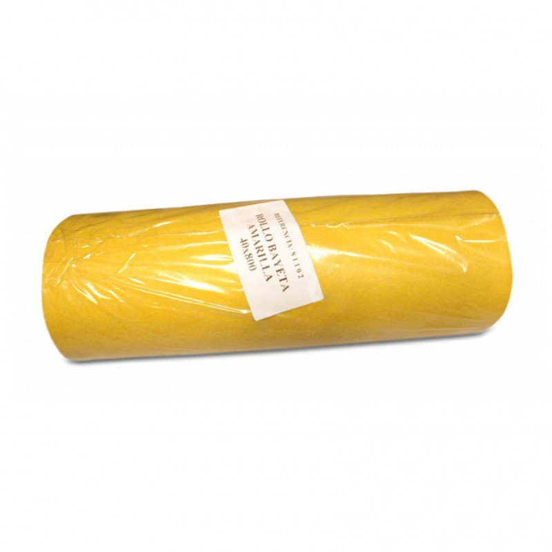 Rouleau de tissu jaune