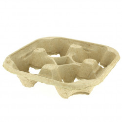 Porta-copos de cartão reciclável com 4 buracos