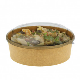 Envase de cartón kraft con tapa antivaho (948cc)