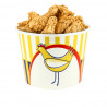 Cubos de pollo frito con tapas dibujo amarillo (2550cc)