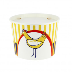 Cubos de pollo frito con tapas dibujo amarillo (2550cc)